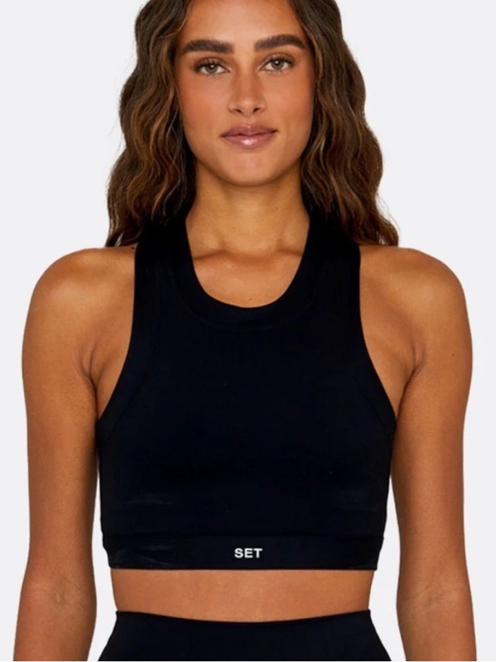 Set Active Black Sports Bra - Size Medium